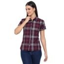 Pure Cotton Checkered Casual Shirt for Women
