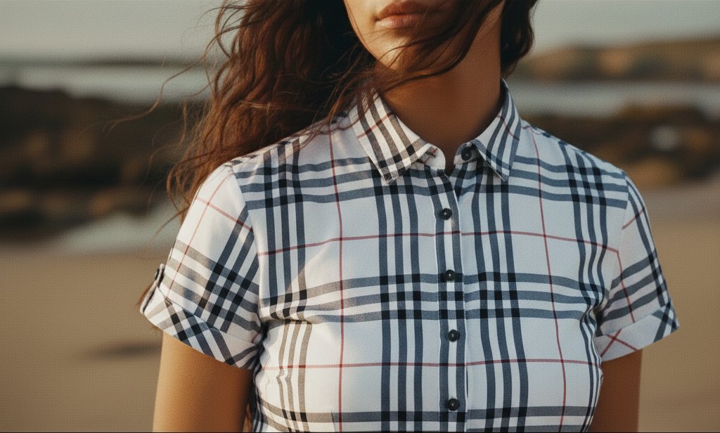 Girl Wearing white Stripe Shirt