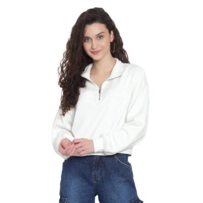 White Winter Crop Top