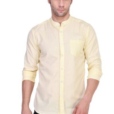 Men’s Mandarin Collar (Leamon Yellow) Shirts