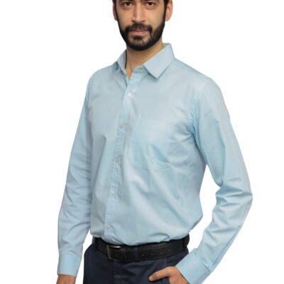 Men's Pure Sky Blue Formal Shirts