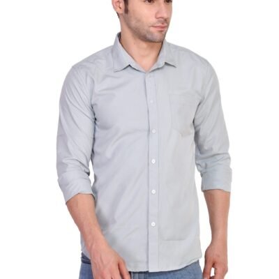 Men's Silver Slimfit Shirts