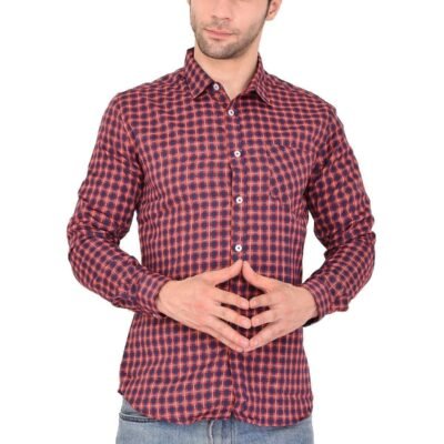 Red Check Shirt for Men